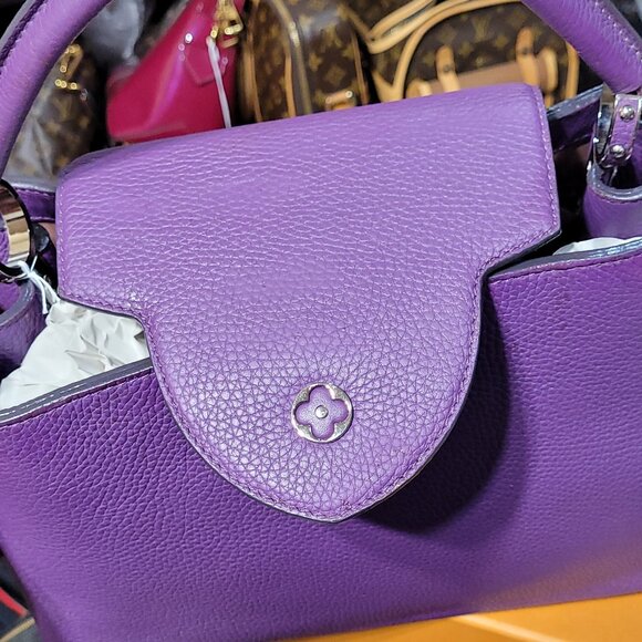 Louis Vuitton Purple Taurillon Leather Capucines MM - Picture 11 of 15